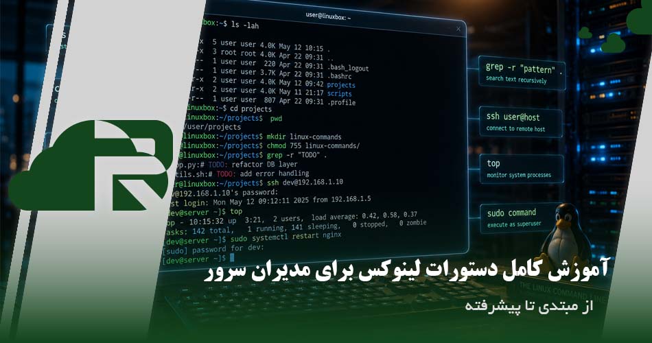 آموزش کامل دستورات لینوکس برای مدیران سرور (از مبتدی تا پیشرفته)
